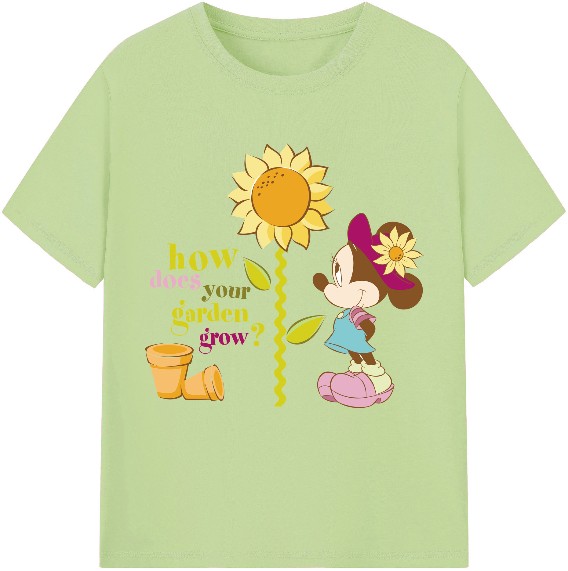 （画像用） ミッキーマウス Mickey Mouse 綿100％半袖Tシャツ（フロントプリント）
